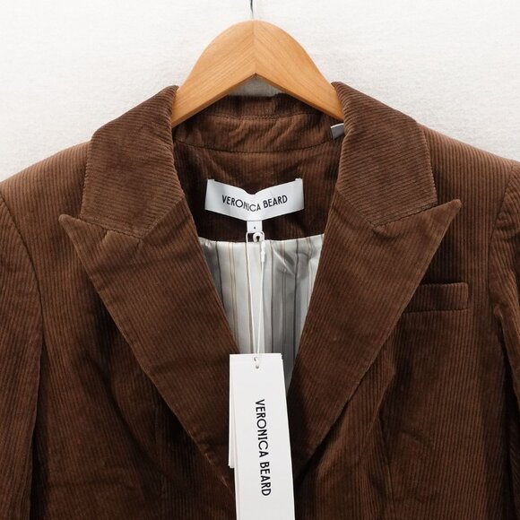 Veronica Beard Reagan Corduroy Dickey Jacket Dark Cocoa 4 - Picture 7 of 16